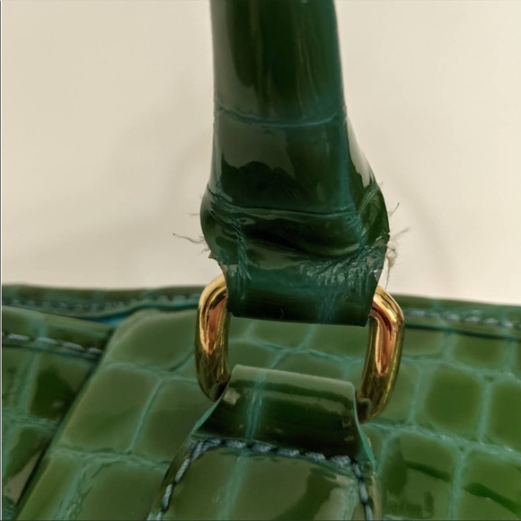 Antonio Melani Green Turquoise Patent Shoulder Bag - Picture 7 of 9